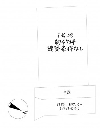 栗東市上鈎、土地の間取り画像です