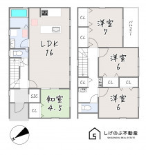 栗東市小平井、新築一戸建ての間取り画像です