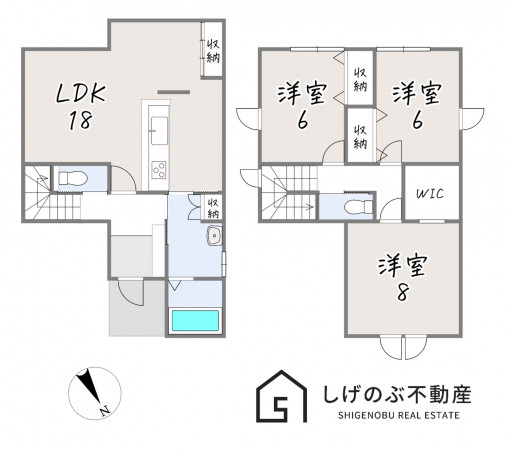草津市矢倉、新築一戸建ての間取り画像です