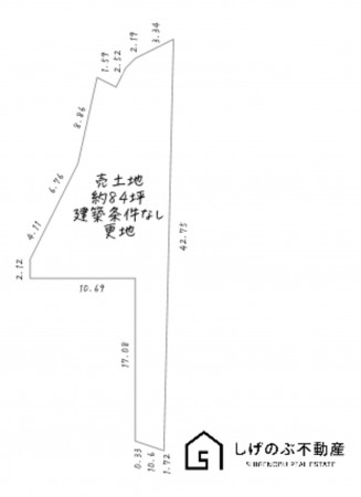 草津市青地町、土地の間取り画像です
