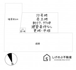 草津市矢橋町、土地の間取り画像です
