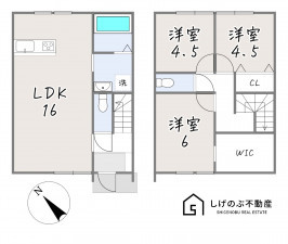草津市橋岡町、新築一戸建ての間取り画像です