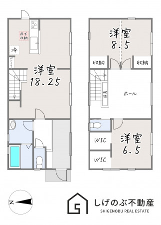 湖南市若竹町、新築一戸建ての間取り画像です
