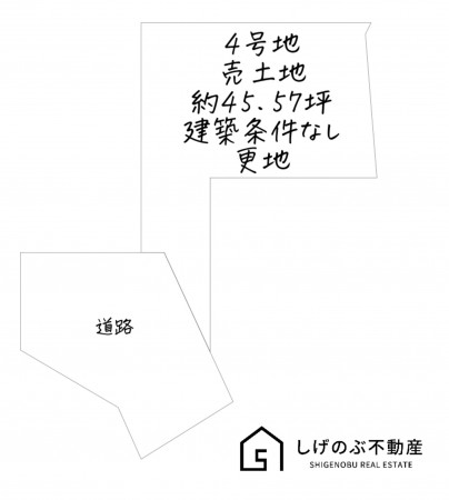 草津市追分、土地の間取り画像です