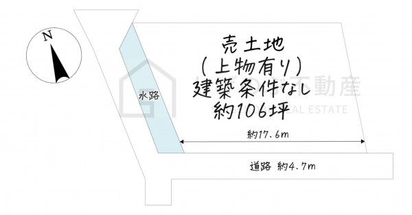 草津市橋岡町、土地の間取り画像です
