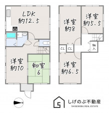 湖南市若竹町、中古一戸建ての間取り画像です