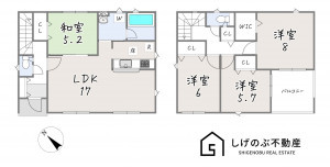 甲賀市甲南町葛木、新築一戸建ての間取り画像です