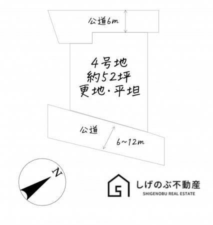 栗東市上砥山、土地の間取り画像です