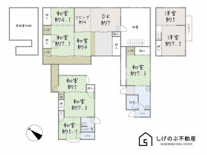 草津市草津、中古一戸建ての間取り画像です