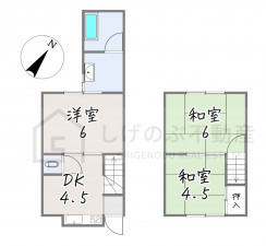 草津市野路、中古一戸建ての間取り画像です