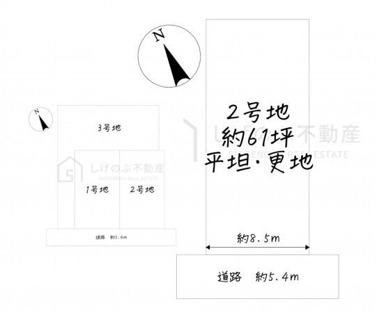 甲賀市水口町綾野、土地の間取り画像です