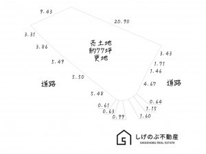 甲賀市水口町山、土地の間取り画像です
