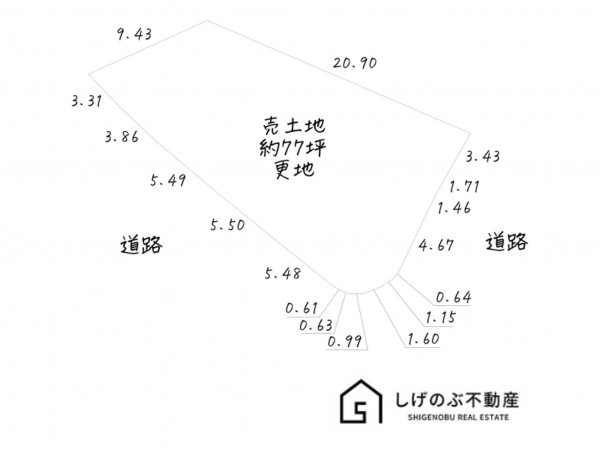甲賀市水口町山、土地の間取り画像です