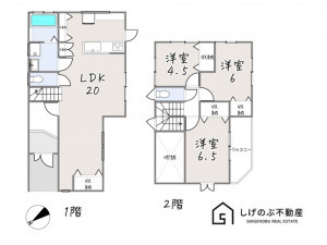 栗東市安養寺、中古一戸建ての間取り画像です