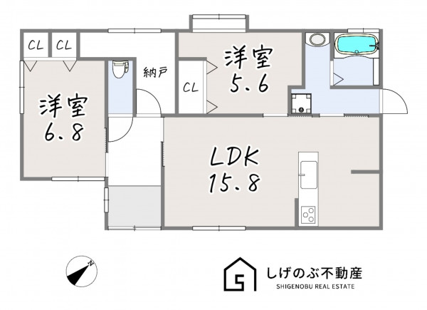 甲賀市甲南町新治、中古一戸建ての間取り画像です