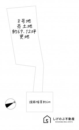 草津市下物町、土地の間取り画像です