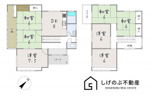 栗東市林、中古一戸建ての間取り画像です