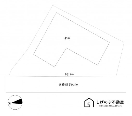 栗東市下戸山、収益物件/倉庫の間取り画像です