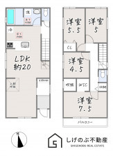 草津市南笠東、新築一戸建ての間取り画像です