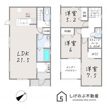 甲賀市水口町八坂、新築一戸建ての間取り画像です