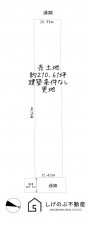 甲賀市甲南町深川市場、土地の間取り画像です