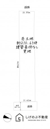 甲賀市甲南町深川市場、土地の間取り画像です