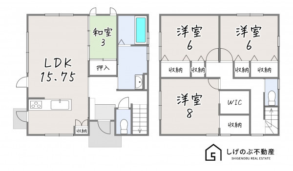 湖南市石部中央、新築一戸建ての間取り画像です