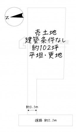 草津市草津、土地の間取り画像です