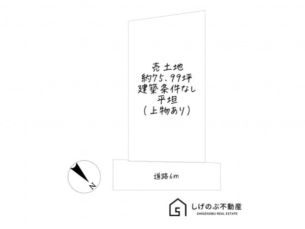 湖南市夏見、土地の間取り画像です