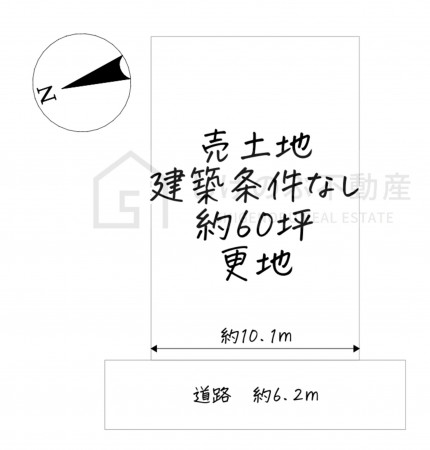 甲賀市水口町山、土地の間取り画像です