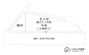 甲賀市水口町新町、土地の間取り画像です