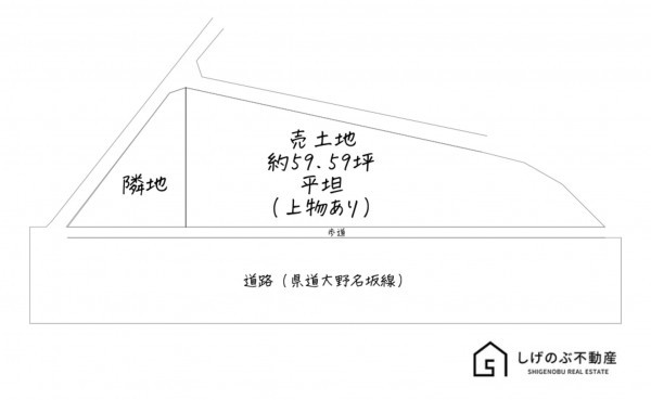 甲賀市水口町新町、土地の間取り画像です