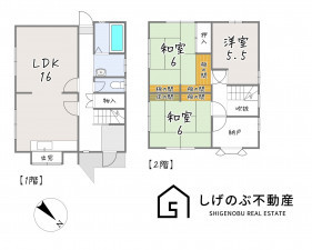 草津市笠山、中古一戸建ての間取り画像です