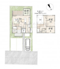 栗東市岡、新築一戸建ての間取り画像です