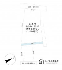 栗東市岡、土地の間取り画像です