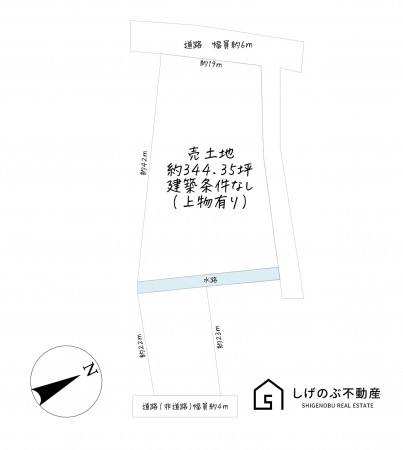 栗東市岡、土地の間取り画像です