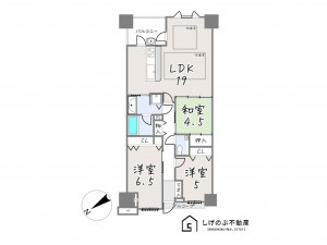 草津市大路、中古マンションの間取り画像です