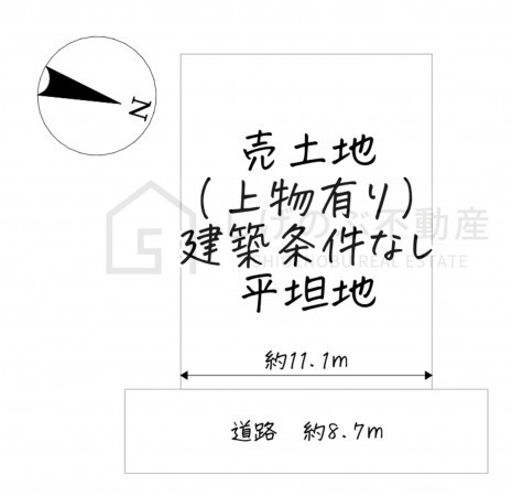湖南市柑子袋西、土地の間取り画像です