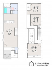 草津市青地町、新築一戸建ての間取り画像です