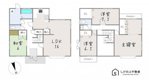 草津市笠山、中古一戸建ての間取り画像です