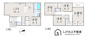 草津市矢倉、新築一戸建ての間取り画像です