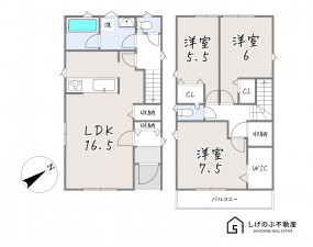 草津市橋岡町、新築一戸建ての間取り画像です
