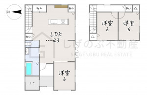 甲賀市甲南町希望ケ丘本町、中古一戸建ての間取り画像です