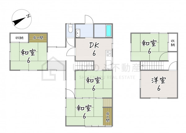 湖南市下田、中古一戸建ての間取り画像です