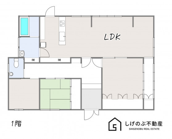 湖南市菩提寺北、中古一戸建ての間取り画像です