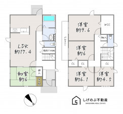 栗東市目川、中古一戸建ての間取り画像です