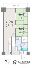 草津市西大路町、中古マンションの間取り画像です