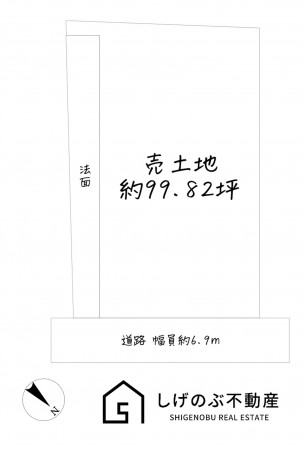 草津市笠山、土地の間取り画像です