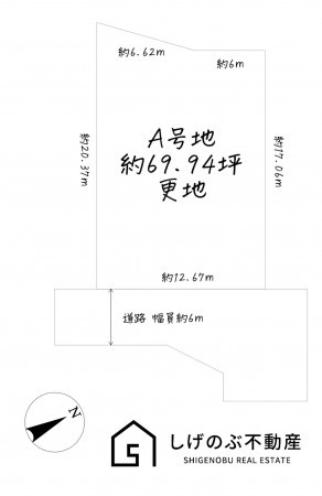 湖南市下田、土地の間取り画像です