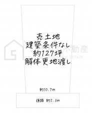 野洲市、土地の間取り画像です